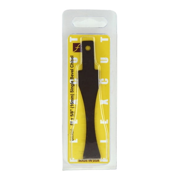 Flexcut SK Blades, Interchangeable #1 Chisel, Razor Sharp High Quality Spring Steel, Handle Not Included, 5/8 inch (SK406)