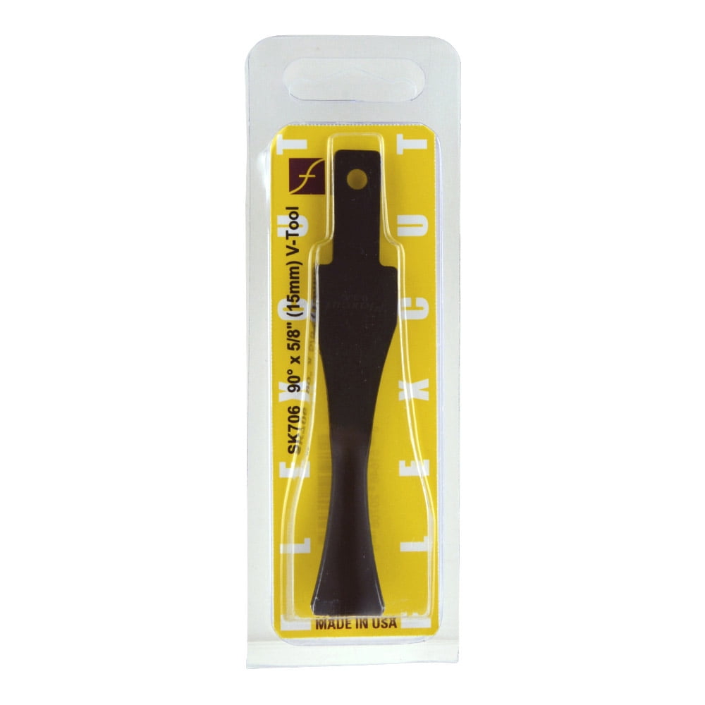 Flexcut SK Blades, Interchangeable V-Tool, Razor Sharp High Quality Spring Steel, Handle Not Included, 90 Degrees, 5/8 inch (SK706)