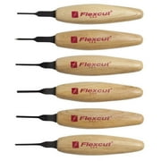 Flexcut - MT910 - 6 Piece Mixed Profile Wood Carving Micro Tool Set -