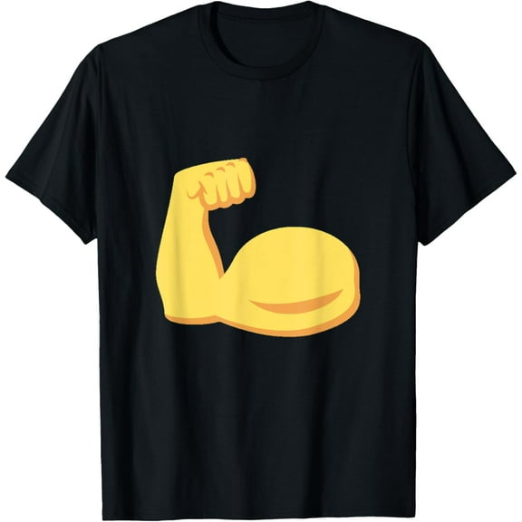 Flexed Bicep Muscle T-Shirt men and women can wear, black, white, gifts
