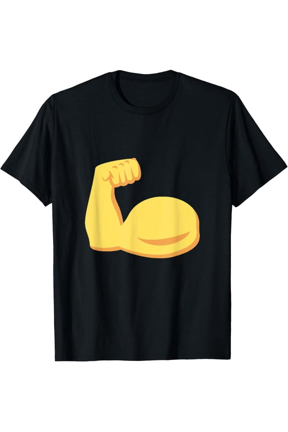 Flexed Bicep Muscle T-Shirt men and women can wear, black, white, gifts
