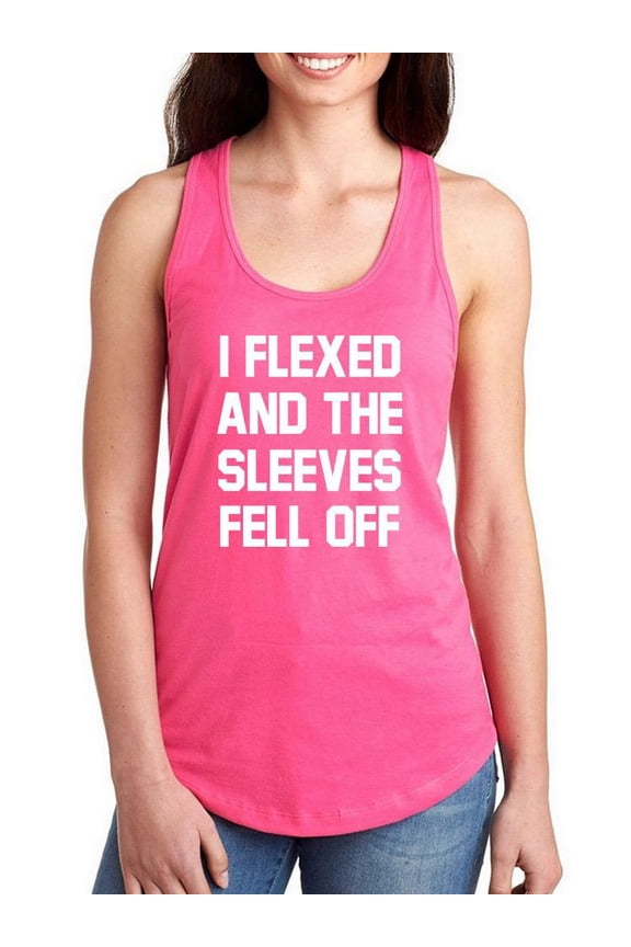 Flexed, The Sleeves Fell Off Racerback Tank Women -Smartprints Designs, Female XX-Large