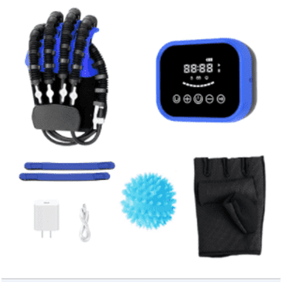 Flexeo Hand Function Rehabilitation Training Gloves, Finger Exerciser & Hand Strengthener for Stroke Recovery, Adjustable Intensity