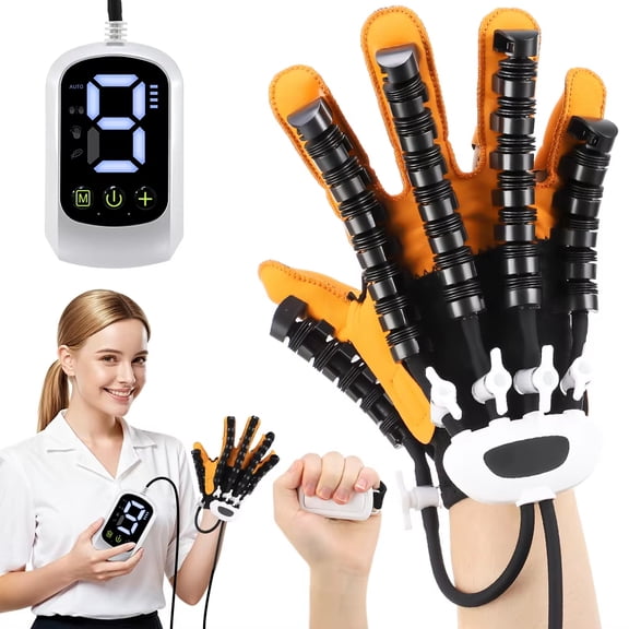 Flexeo Hand Function Rehabilitation Training Gloves, Finger Exerciser & Hand Strengthener for Stroke Recovery, Adjustable Intensity