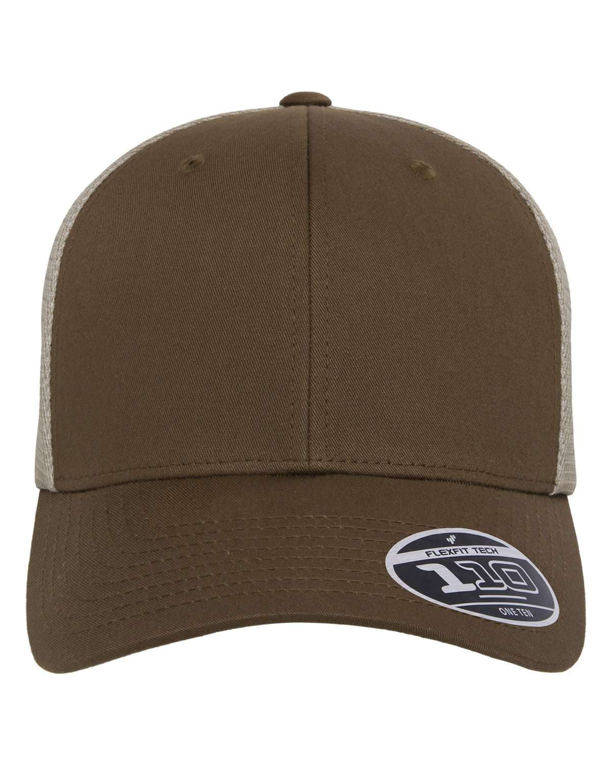 Flexfit - 110 Mesh-Back Cap - 110M - Caramel/ Khaki - Size: Adjustable | Flex Caps