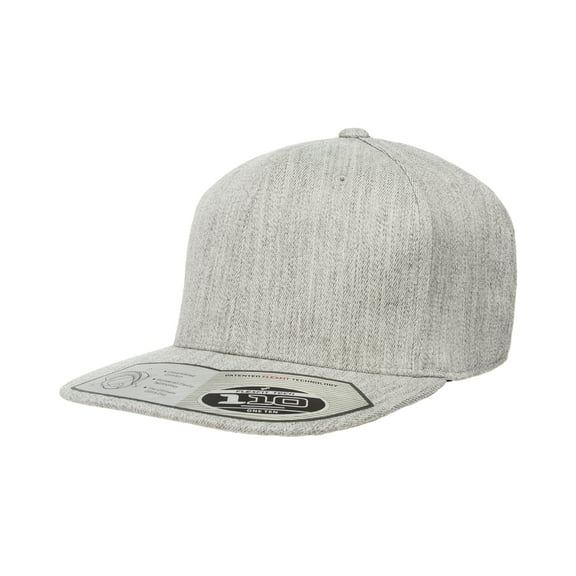 Flexfit 110 Tech Wool Blend Snapback , 110F , HEATHER GREY , One Size