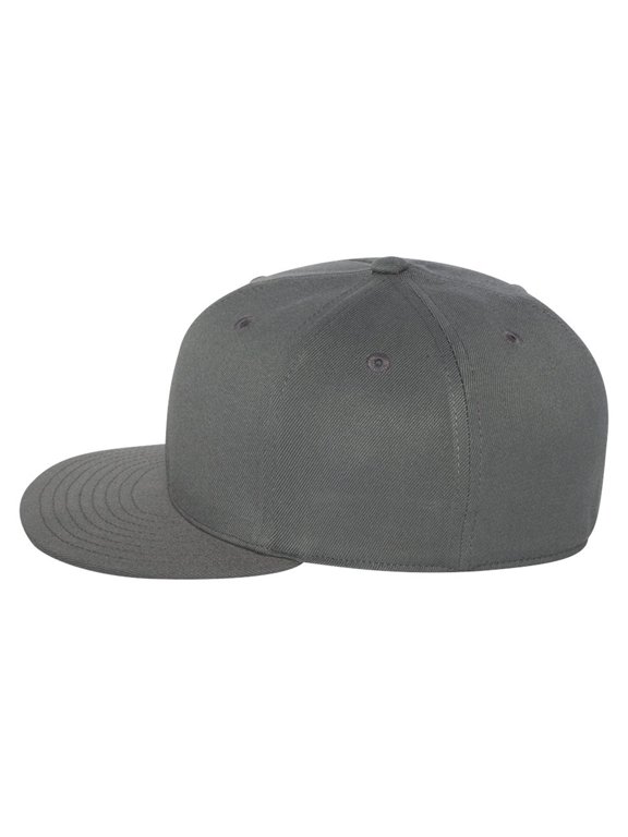 210 Premium Fitted Flat Visor Cap , 6210 , GREY , Large/X-Large