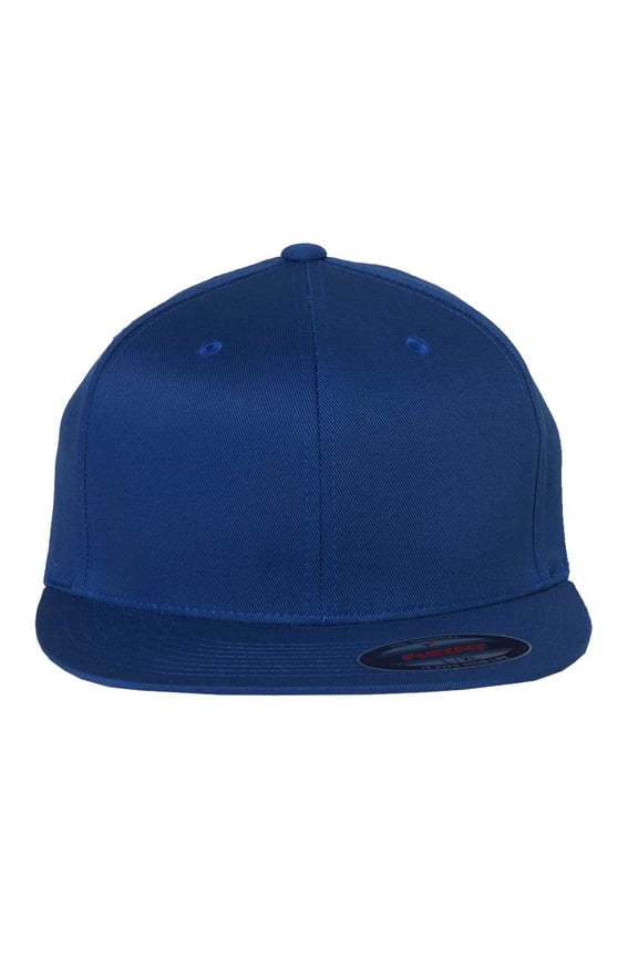 6297F Adult Wooly Twill Pro Baseball On-Field Shape Cap with Flat Bill (2 PACK)