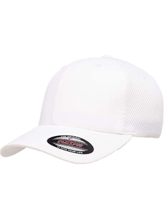 6533 Ultrafibre & Airmesh Fitted Cap White, XXL