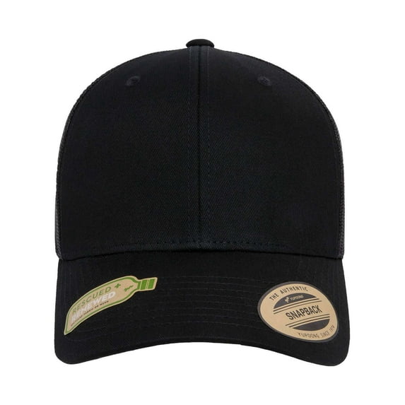 Flexfit 6606R Sustainable Retro Trucker Cap - Black
