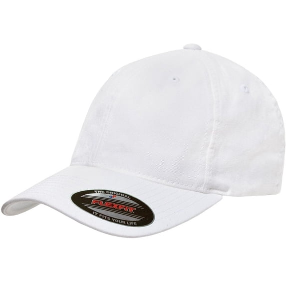 Flexfit 6997 Low Profile Garment Washed Cotton Cap - Large/X-Large White