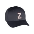 thumbnail image 1 of Flexfit Baseball Hat Custom Letter Initials A to Z Curved Bill, Charcoal Red Wh, 1 of 3