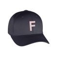 thumbnail image 1 of Flexfit Baseball Hat Custom Letter Initials A to Z Curved Bill, Charcoal Red Wh, 1 of 3