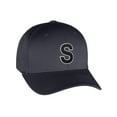 thumbnail image 1 of Flexfit Baseball Hat Custom Letter Initials A to Z Curved Bill, Charcoal Wh Bk, 1 of 3