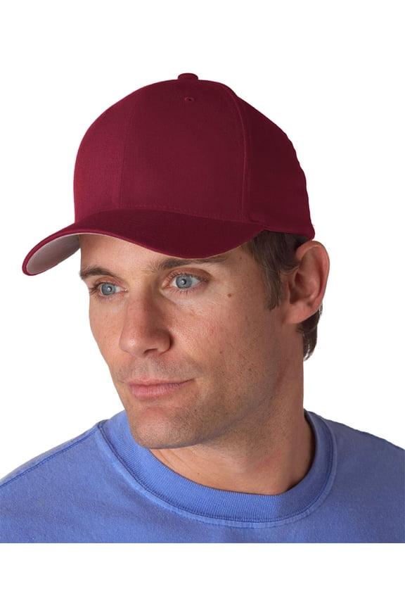 Cotton Twill Blend Cap , 6277 , Maroon , Large/X-Large