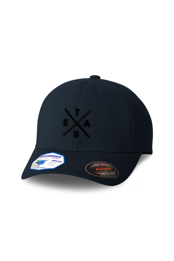 Flexfit Hats for Men & Women Texas Logo Embroidery Polyester Dad Hat Baseball Cap Dark Navy Design Only Large XLarge