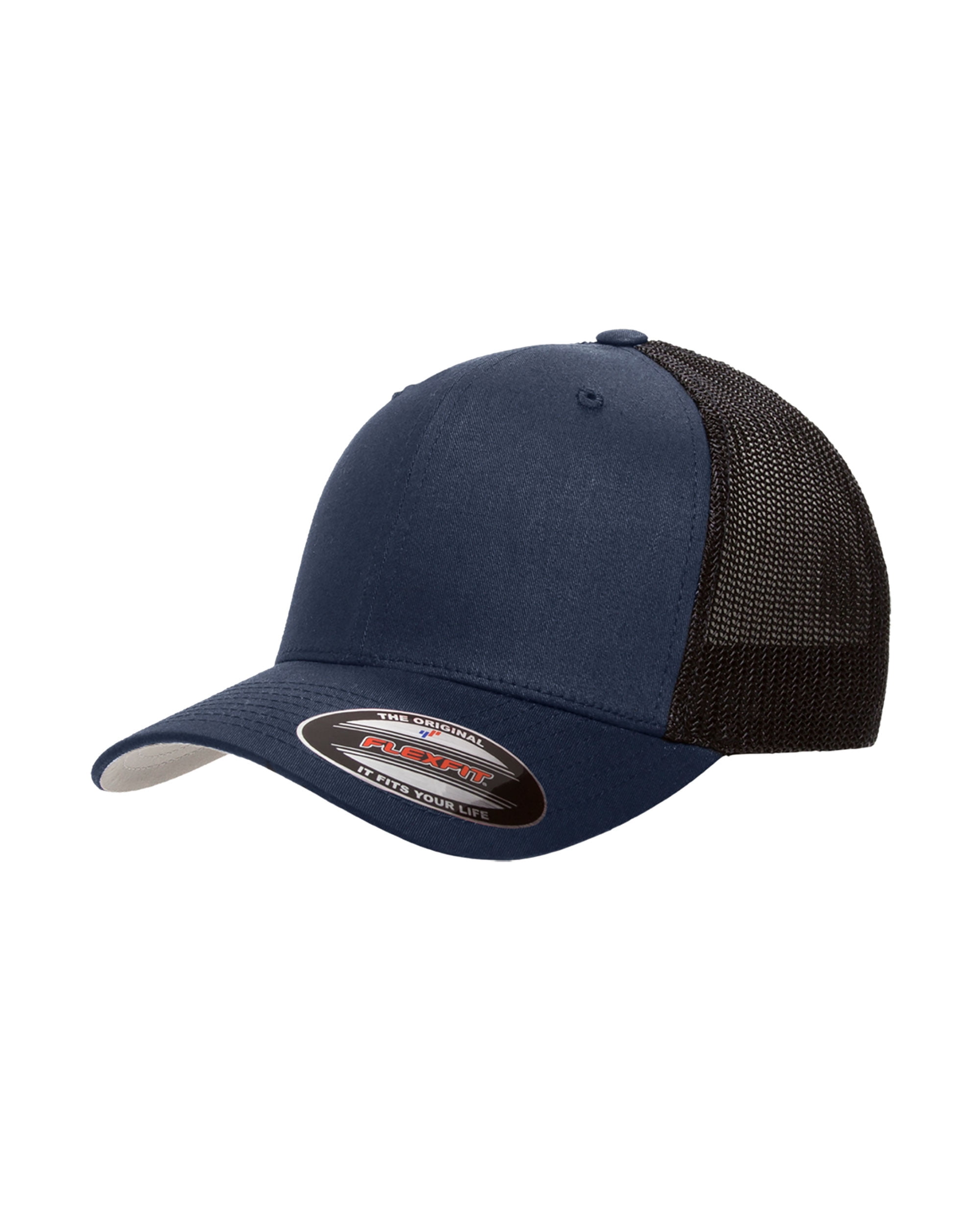 Flexfit Six-Panel Mid Crown Twill Blend Cap – Structured Hat With Permacurve Visor, S/M & L/XL Sizes