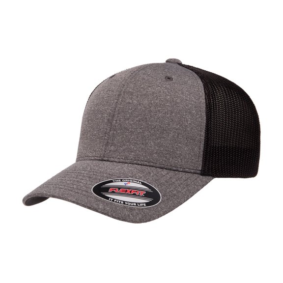 Flexfit Men's 110 Mesh Cap, Dark Heather/Black, XX-Large