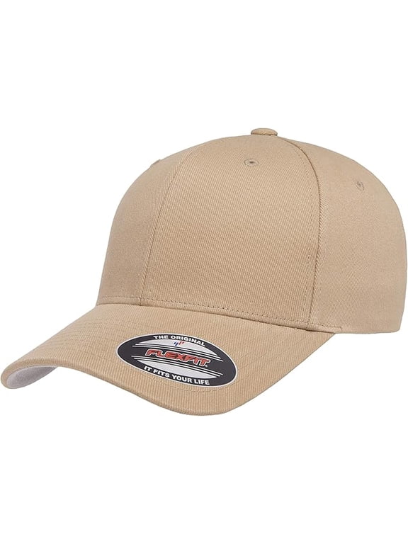 Men's Athletic Baseball Brushed Twill Cap, Khaki Small/Medium