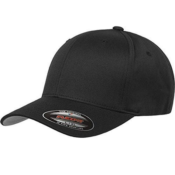 Flexfit Men's Athletic Baseball Fitted Cap Black XL-XX-Large