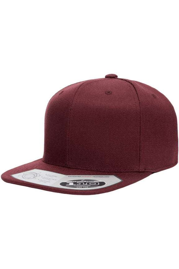 Mens 110 Classic Snapback Baseball Cap, Maroon