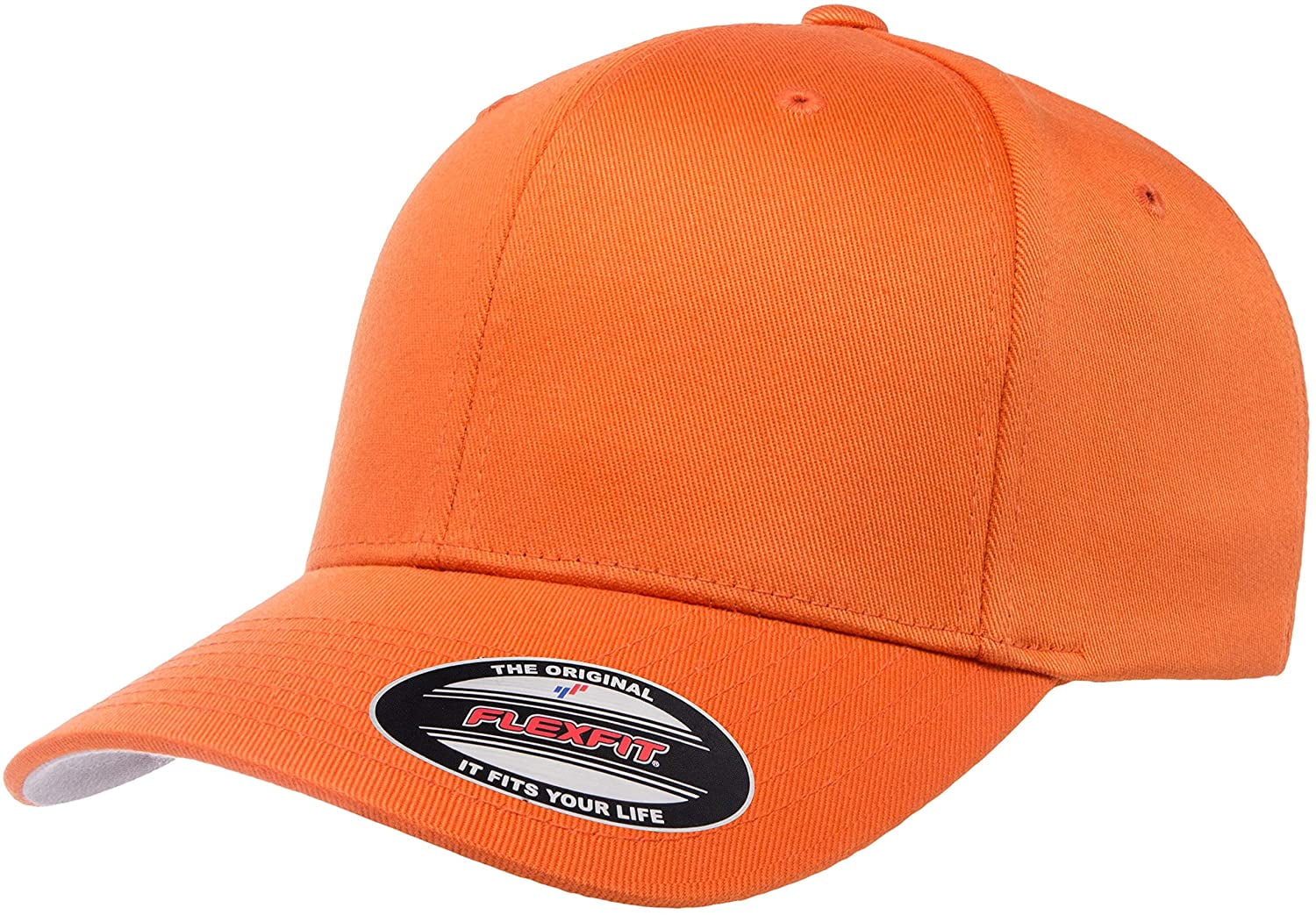 Flexfit Wooly Combed Twill Baseball Cap - Men's Fitted Hat, Dark Gray, Stretch Fit
