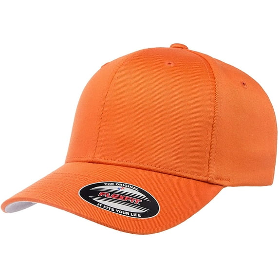 Flexfit Mens Athletic Baseball Fitted Cap Small-Medium Orange