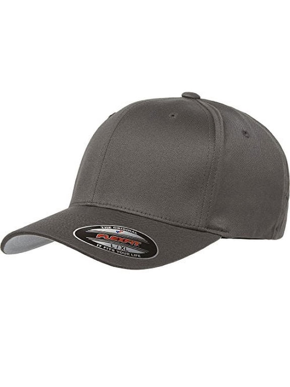 Mens Men's Athletic Baseball Fitted Cap, Dark Gray, Large-X-Large US