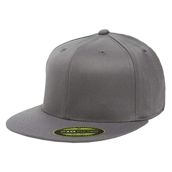 Flexfit Premium Flatbill Cap  Fitted 6210 Dark Grey