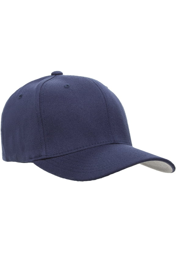 Wool Athletic Shape Cap , 6477 , Navy , Large/X-Large