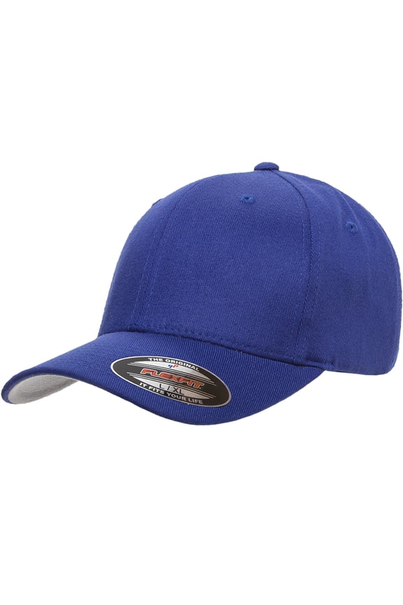 Wool Athletic Shape Cap , 6477 , Royal , Small/Medium