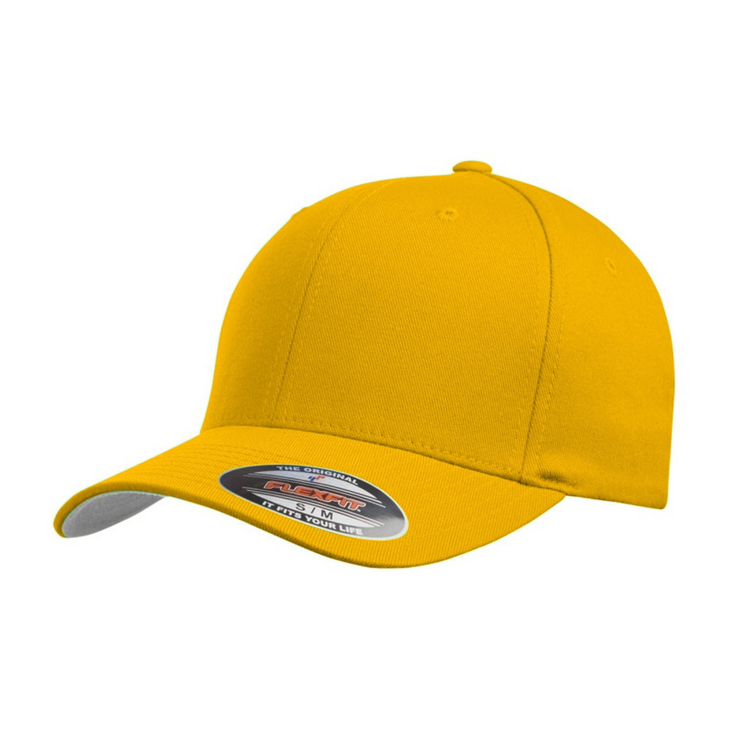 Flexfit Herren Baseball Cap - Wooly Combed, Gelb, Größe L/XL, Elastischer Komfort
