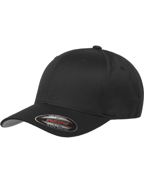 XXL Men's Athletic Baseball Fitted Cap Black