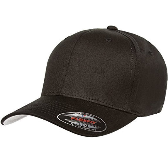 Flexfit/Yupoong Cotton Twill Fitted Cap XX-Large, Black