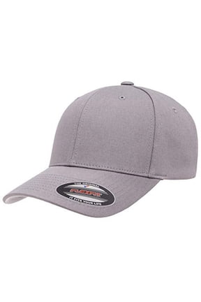 unisex adult Cotton Twill Fitted Cap Hat, Grey, Small-Medium US