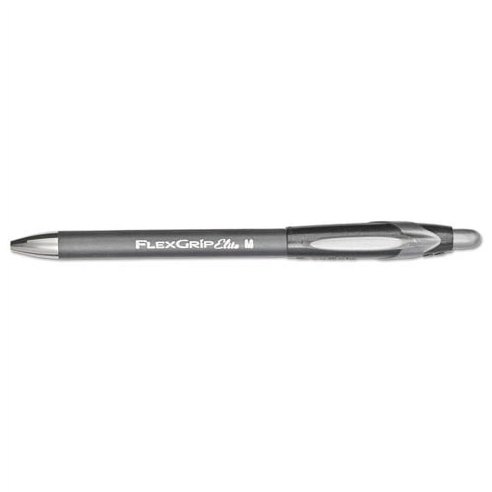 FlexGrip Elite Ballpoint Pen, Retractable, Medium 1 mm, Black Ink, Black Barrel, Dozen FlexGrip Elite Ballpoint Pen, Retractable, Medium 1 mm, Black Ink, Black Barrel, Dozen