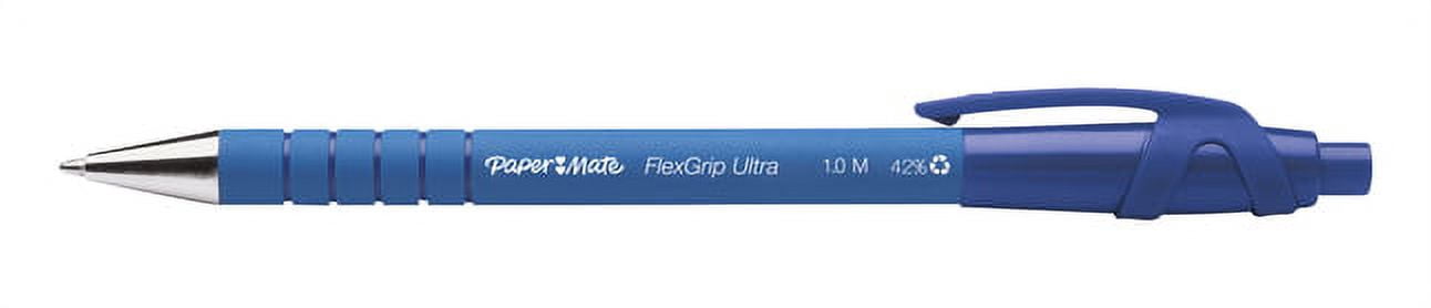 Paper Mate FlexGrip Medium Non-Retractable Ballpoint Pen, Medium, Pack of 12