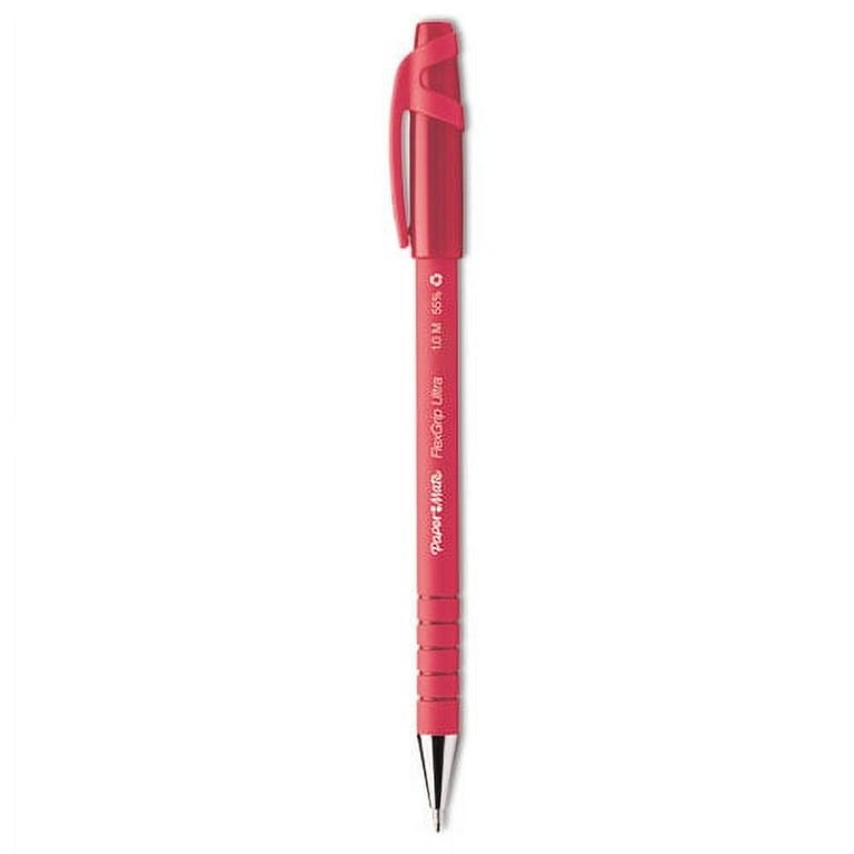 Gripped Ballpoint Pen, Stick, Medium 1 mm, Red Ink, Red Barrel, Dozen Gripped Ballpoint Pen, Stick, Medium 1 mm, Red Ink, Red Barrel, Dozen