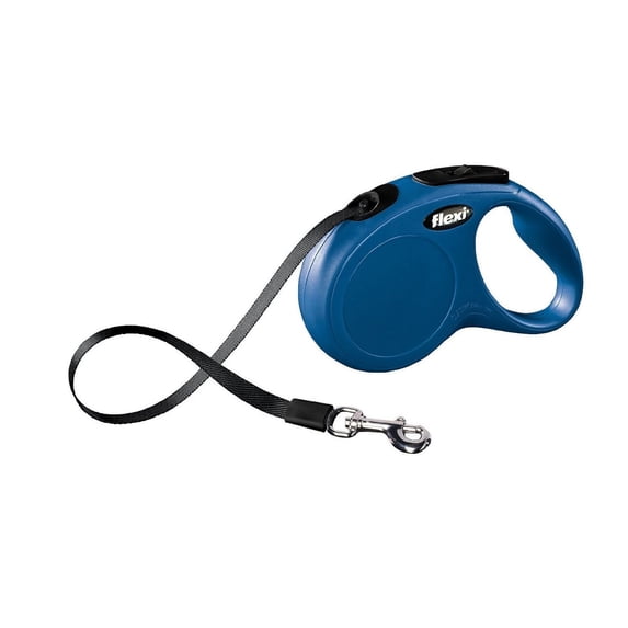 Flexi Classic Tape Retractable Dog Leash, Small, Blue