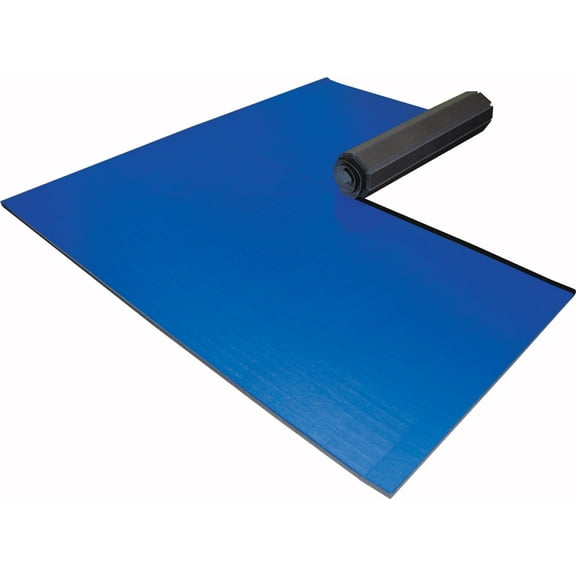 Dollamur 10'x10'x1.25" Martial Arts, Royal Blue, Tatami, FLEXI-Roll®