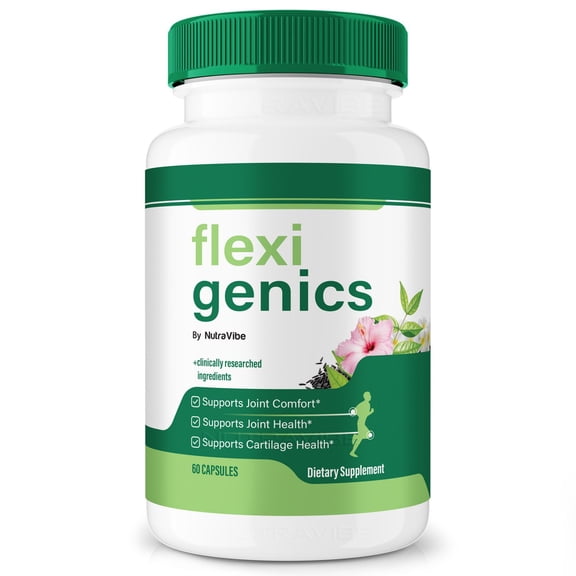 Flexi Genics Pills, FlexiGenics Advanced Joint Support Supplement, All Natural Formula for Better Body Movement, Max Strength Capsules for Flexibility, Reviews (60 Capsules)