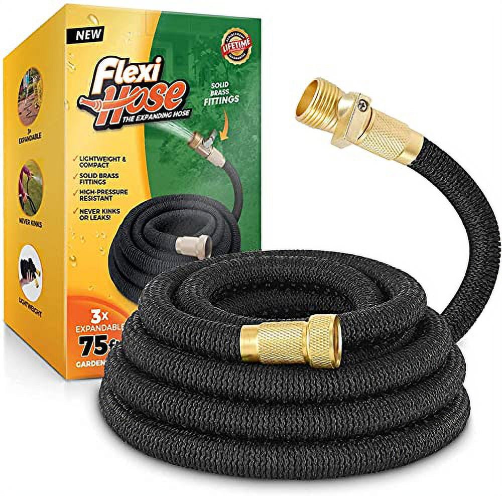 Flexi Hose Lightweight Expandable Garden Hose, 75 FT with Extra