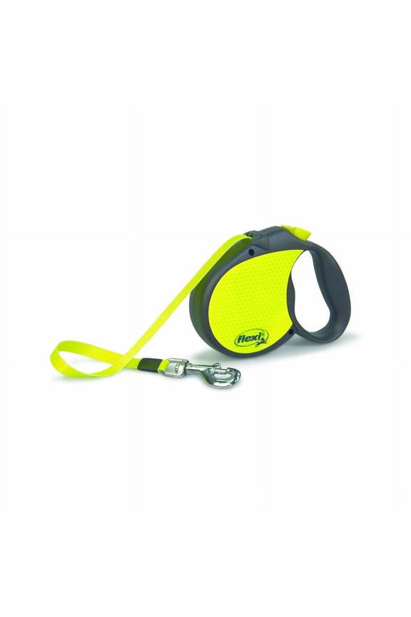 Neon Yellow Retractable Plastic Dog Leash Large