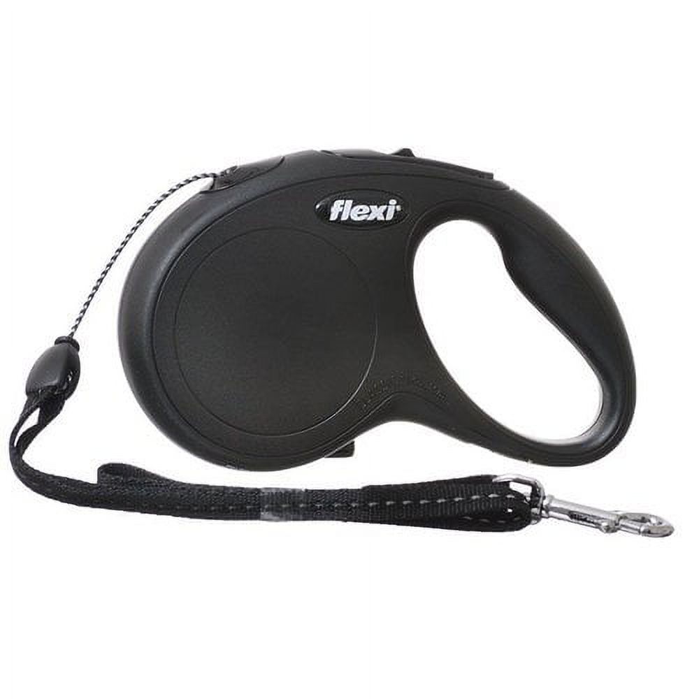 Flexi New Classic Retractable Cord Leash Black Small 26' Lead (Pets