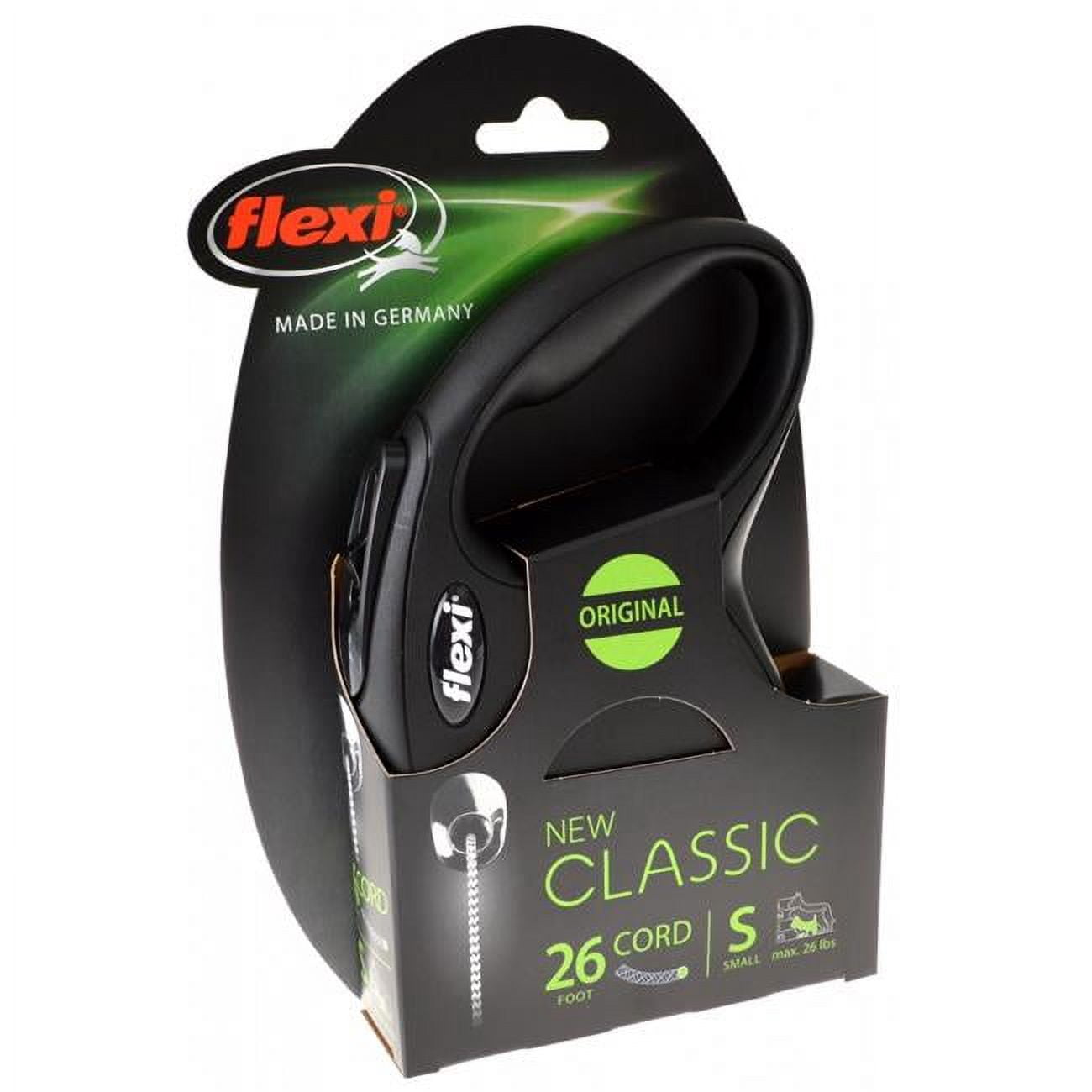 Flexi New Classic Retractable Cord Leash - Black - Walmart.com
