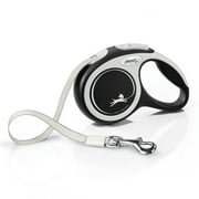 Flexi New Comfort Extra-Small Tape Retractable Dog Leash, 10 ft, Grey For Dogs up to 26 lbs