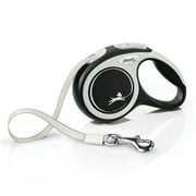 Flexi New Comfort Extra-Small Tape Retractable Dog Leash, 10 ft, Grey (For Dogs up to 26 lbs)
