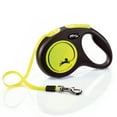 thumbnail image 1 of Flexi New Neon Medium Tape Retractable Dog Leash, 16 ft, Black/Neon (For Dogs up to 55 lbs.), 1 of 6