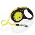 thumbnail image 1 of Flexi New Neon Small Tape Retractable Dog Leash, 16 ft, Black/Neon (For Dogs up to 33 lbs), 1 of 6