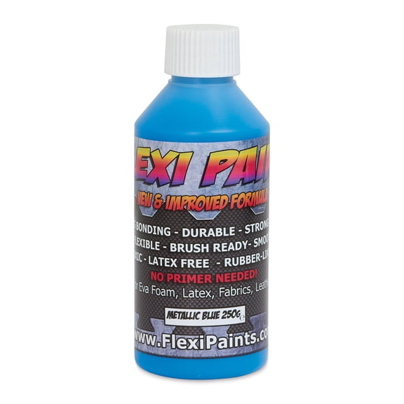 Flexi Paint Waterbased Flexible Cosplay Paint - Metallic Blue, 250 g (8.8 oz)